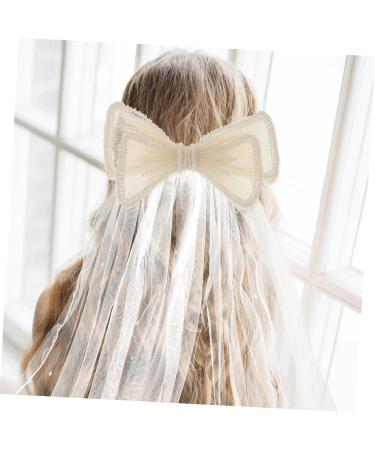 Beaupretty 1pc Hairpin Bowknot Hairpins Large Hair Bows Wedding Hair Clips for Brides Rhinestone Headpiece Goody Hair Clips for Women Pearl Tiara Women Barrette Girl Hairpin Barrette - Buy Online on GoSupps.com