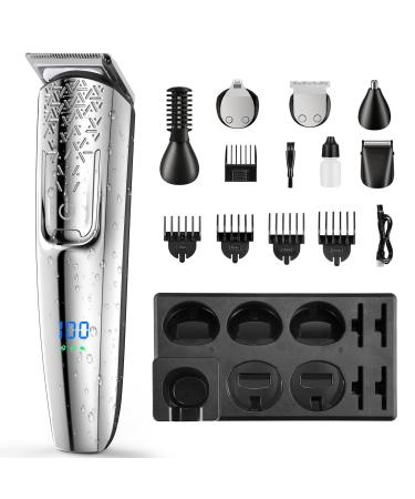 Beard Trimmer Men DIHOOM All in One Male Grooming Kit with Body Hair Groomer Ear & Nose Trimmer and Precision Trimmer Electric Waterproof Wet & Dry Groin Pubic Groomer Balls Trimmer Shaver