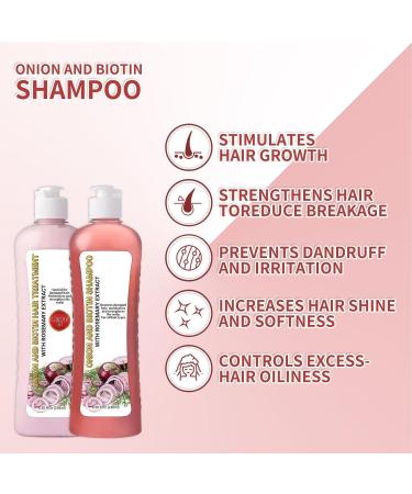 Onion Biotin and Rosemary Shampoo and Treatments Set Onion Shampoo With Biotin Rosemary Onion Shampoo for Stronger Thicker and Longer Hair Soft Shine Hair Growth 248ml - Buy Online on GoSupps.com