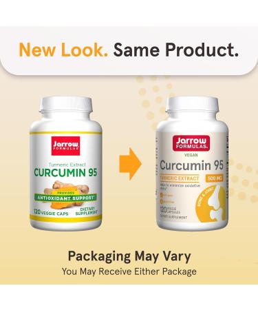 Jarrow Formulas Curcumin 95 500mg and Methyl Folate 400mcg Antioxidant and Cardiovascular Health Support Dietary Supplement Bundle 120 and 60 Veggie Capsules - Buy Online on GoSupps.com