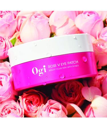 Ogi Rose V Eye Patch - 60 Vegan Hydrogel Under Eye Masks for Wrinkles - Natural Marine Plant Extracts - Hypoallergenic for Sensitive Skin - Buy Online on GoSupps.com