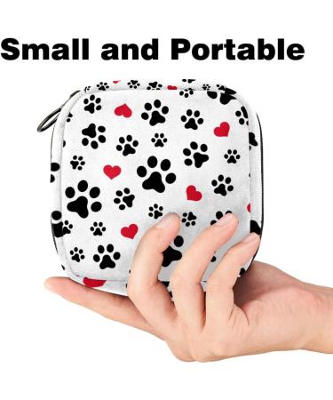 Womens Binding-Up Bags | Dog Paw Red Hearts Pattern | Tampon Storage & Menstrual Betting Bags - Zezenb cken - Buy Online on GoSupps.com