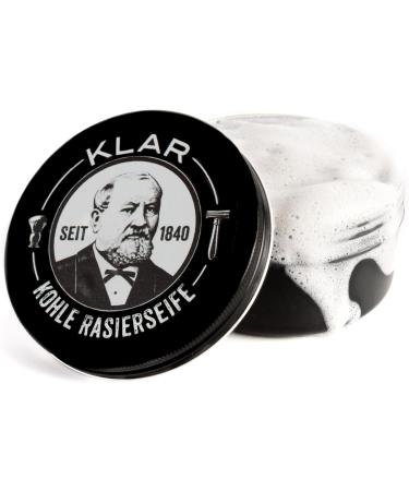 Clear soaps Klar Seifen 11134 Shaving soap with activated carbon 110 g palm oilfree odorless without fragrances for sensitive oily and acneprone skin - Buy Online on GoSupps.com