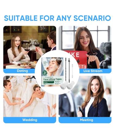 90 Pieces Face Lifting Tape - Invisible Thin Adhesive Stickers for Instant Facelift & Makeup Tool to Hide Facial Folds - Buy Online on GoSupps.com