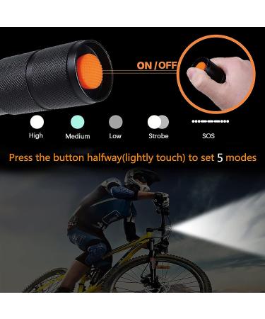 2 Pack Tactical Flashlights Torch - Military Grade, 3000 Lumens, 5 Modes, Waterproof LED Handheld Flashlight for Camping, Biking, Hiking - Emergency Outdoor Gear - Buy Online on GoSupps.com
