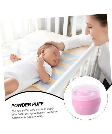 HONMEET Baby Puff Box 2 Sets Puff Makeup Sponges after Bath Puff Container Suits Pot Makeup Puffs Beauty Sponge Applicator Cream Suit Empty Container Talco Fluff 9x9cm Pink - Buy Online on GoSupps.com