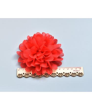 PrettyBoutique Girls Kids Women Chiffon Flower Hair Clip Alligator Clip Party Wedding (10cm Pink) - Buy Online on GoSupps.com