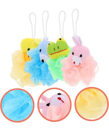 Zerodeko Cartoon Bath Sponges Set - 4 Large Washing Balls for Baby & Home | Soft Body Sponge - International Shipping Available - Buy Online on GoSupps.com