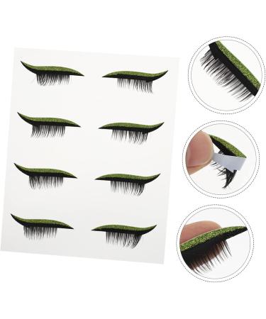 SKISUNO 4 Pairs False Eyelashes Eye Makeup Sticker Eyeliner Pencil Stickers Waterproof Eyeliner Tape Sticker 4x1.5cm As Shown - Buy Online on GoSupps.com