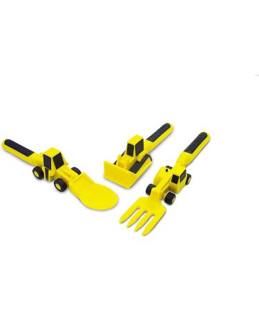 Construction Combo: Made in USA Utensils Set & Placemat for Toddlers - Safe Materials for Babies & Kids - Buy Online on GoSupps.com