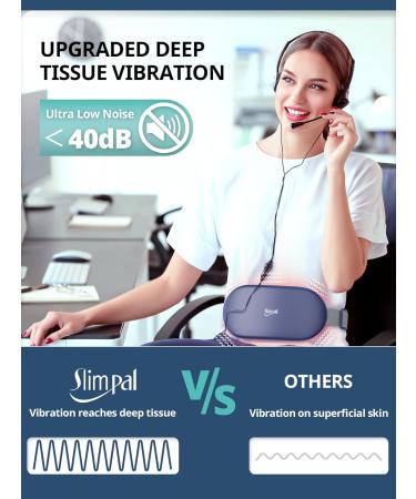 Slimpal Wireless Heat Belt - Large Electric Heating Cushion for Back & Belly Pain Relief | 4 Temperature Levels | Navy Blue - Buy Online on GoSupps.com