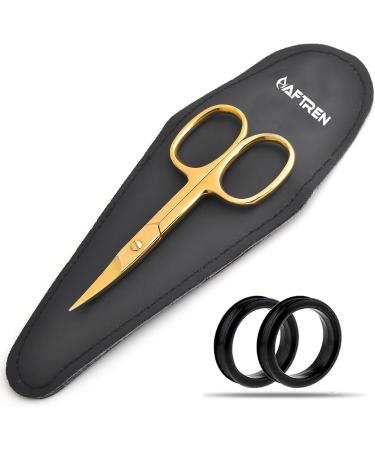 Golden Premium Nail Scissors Professional Curved Cuticle Scissors Manicure Scissors J2 Stainless Steel for Women Men Toenail Shears 4 Inch - Buy Online on GoSupps.com