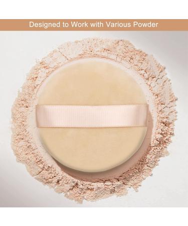 12 Piece Cotton Powder Puff Set - Soft Sponge Velvet Puffs for Loose Body Makeup - Buy Online on GoSupps.com