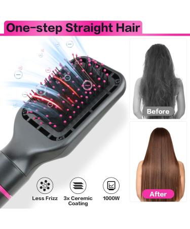 4 in 1 WeChip Hot Air Styling Brush - Ceramic Coating, Negative Ion, Large Size - Ideal for Drying, Volumizing, Straightening, Curling - Reduce Frizz, Anti-static - Suitable for All Hair Types - Buy Online on GoSupps.com