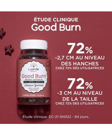 Lashil Beauty - Good Burn - Food Supplements - Powerful Fat Burner - Proven Effectiveness - Made in France - Ascophyllum Cola Garcinia - 180 Gummies - Buy Online on GoSupps.com