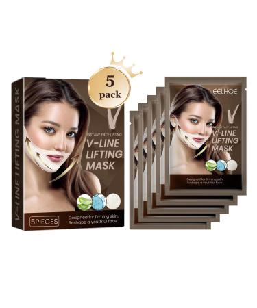 Face Lift Tape Face Mask V-Line Double Chin Reducer Firming Anti-Wrinkle Mask Hydrogel Collagen Mask With Aloe V Lifting Chin Strap for Double Chin Chin Lift Mask Face Tightening Face Slimming