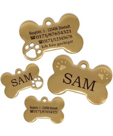 Personalized Bone-Shaped Pendants for Dogs & Cats | Ibera Gifts - Custom Engraved Collars with Paw Design - Buy Online on GoSupps.com