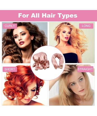 2 Pack Overnight Blowout Bun Bons Satin Heatless Curling Set for Long & Medium Hair Heatless Curlers Bun for Girls Women Sleeping Styling Hairdressing DIY Curlers Hair Tools (Pink) - Buy Online on GoSupps.com