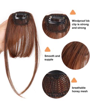 Clip-In Pony Hair Normal Fringe Bangs Extensions with Pony Fringe Clip in Human Hair Pony Hairpieces Hair for Women Extension Hair for Daily Wear Light Brown - Buy Online on GoSupps.com