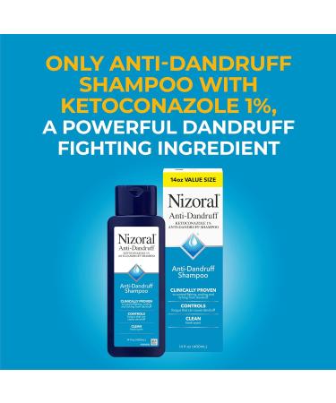 Nizoral Anti-Dandruff Shampoo 1% Ketoconazole Fresh Scent 14 fl oz - Effective Dandruff Treatment - Buy Online on GoSupps.com