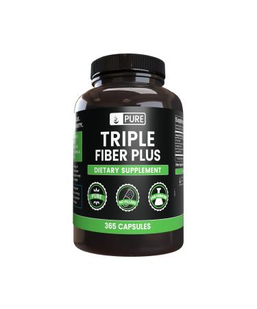 Pure Original Ingredients Triple Fiber (365 Capsules) No Magnesium Or Rice Fillers Always Pure Lab Verified 365 Count (Pack of 1)