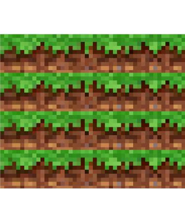 Buy Edible Cake Ribbon Pixel Grass - 4 Pieces (24cm x 5cm) for Creative Cake Decorations - Perfect for Cakes up to 30cm - Buy Online on GoSupps.com