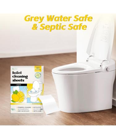 Soulink Toilet Cleaning Sheets - Eco-Friendly Liquidless Strips 80 Cleans Plastic-Free Lemon Scent - International Shipping Available - Buy Online on GoSupps.com
