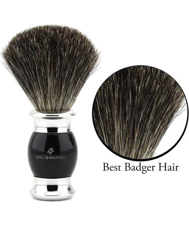 Jag Shaving Brush with Badger Hair Bristles | Metal Handle | Perfect Match for Your Safety Razor - International Shipping - Buy Online on GoSupps.com