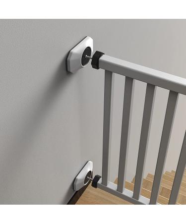 ICERO Baby Gate Wall Protector 4-Pack White - Protects Walls & Doorways from Pet & Dog Gates - Child Pressure Mounted Stair Safety Gate, Set of 4 - Buy Online on GoSupps.com