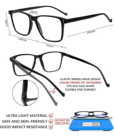 COJWIS 3-Pack Progressive Multifocus Reading Glasses - Blue Light Blocking Spring Hinge Computer Readers for Men & Women (1.50 x - Buy Online on GoSupps.com