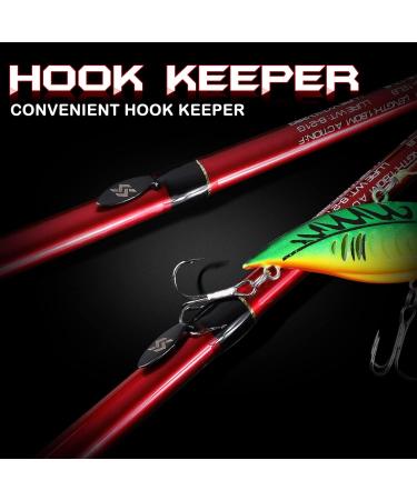 Soougayilang Fishing Rod 2.1m - 30 Ton Carbon Fiber Baitcasting & Spinning Rod for Freshwater & Saltwater | Tournament Quality with 2 Tips for Bass Fishing - Buy Online on GoSupps.com