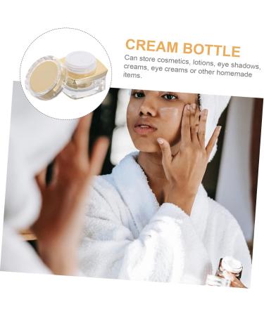 MAGICLULU 1pc Cream Cream Storage Jars Terrarium Tank Leak-proof Bottle Small Storage Bottle Glass Container Make- up Cosmetic Jars Lotion Holder Body Acrylic Travel Butter 4.6x4cm Golden - Buy Online on GoSupps.com