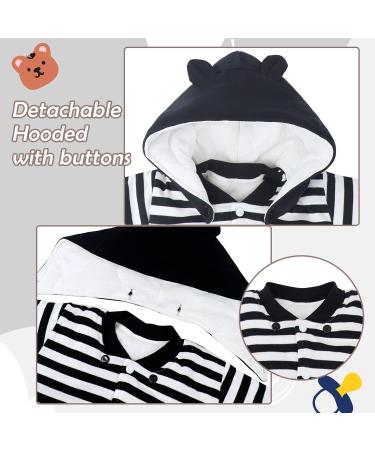Baby Rompers with Footies Hat Set - Boys Girls Cotton Jumpsuit - Infant Winter Outfits (9-12 Months) - Buy Online on GoSupps.com
