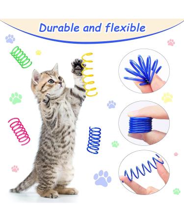 Diyxisk 40 Pieces Cat Toys - Interactive Spiral Toys in 4 Colors for Active Cats - Beating Biting & Hunting Fun - Buy Online on GoSupps.com