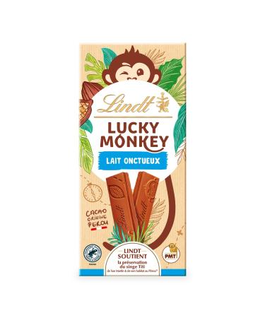 Lindt - LUCKY MONKEY Smooth Milk Bar - Milk Chocolate 100g