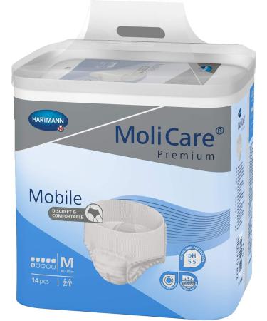 Molicare Premium Mobile Disposable Pants | Incontinence Solutions for Men & Women | Size M (80-120 cm) | 8x14 Pack (112 Pieces) - Buy Online on GoSupps.com