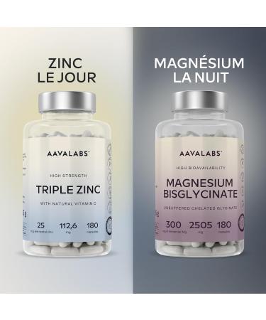 Zinc 25mg + Vitamine C - 3 Formes: Zinc Bisglycinate Picolinate Monomethionine Triple Zn Complement Alimentaire Haute Puissance Formule Spectre Complet - 180 Gelules - Buy Online on GoSupps.com