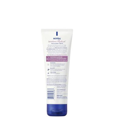 NIVEA Sensitive and Radiant Face and Body Cream for Dry, Sensitive Skin, Vegan Body and Face Moisturizer with Shea Butter and Aloe Vera, 6.8 Oz Tube, Pack of 3 - Buy Online on GoSupps.com