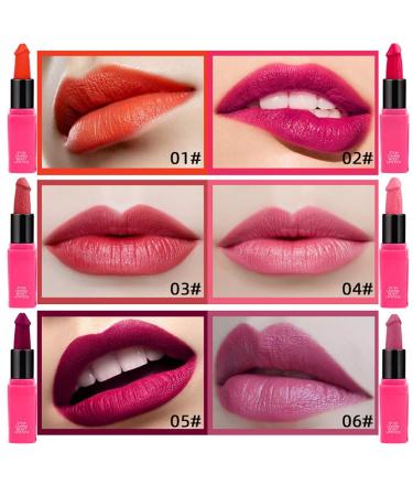 Funny Lipstick Creative Styling Head Matte Velvety Lip Gloss Moisturize Long Lasting High Pigmented Cute Lip Tint 1 Count (Pack of 1) D - Buy Online on GoSupps.com