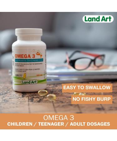 Omega-3 Supplement 120 Mini Soft Gels 150mg EAP + DHA for Kids and Adults non-GMO Gluten Free - Made in Canada - Buy Online on GoSupps.com