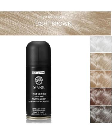 MANE Hair Thickening Fiber Spray (100ml Light Brown) 3.38 Fl Oz (Pack of 1) Light Brown - Buy Online on GoSupps.com