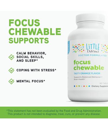 DAVINCI Little Children s Bundle: Calm (Fruit Punch 1oz) & Focus Chewable (Orange 90 Tabs) - Helps Support Brain Health & Sleep for Kids* - Buy Online on GoSupps.com