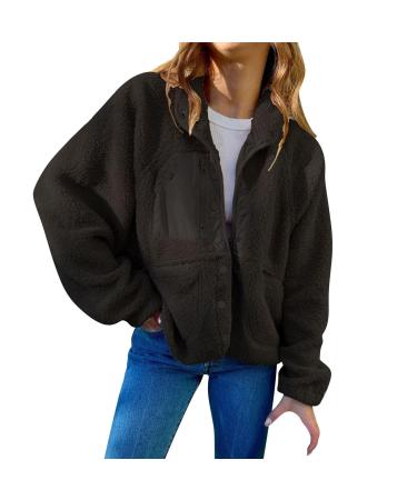 Coat plush jacket hoodie jacket oversize winter coat ladies fleece jacket sweater sweaters winter color variants transition jacket casual fashion plush jacket lightweight quilted warm cozy jacket winter jacket l black
