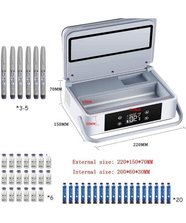 ZZBB Portable Refrigeration Case Portable Insulin Cooler Refrigerated Box Medicine Refrigerator and Insulin Cooler for Travel Drug Reefer Car Small Refrigerator - Buy Online on GoSupps.com