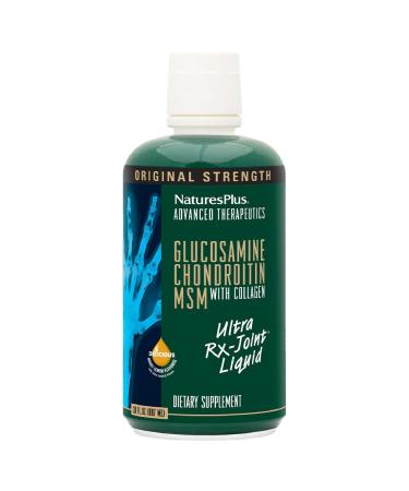 Natures Plus Ultra Rx-Joint Liquid Honey Lemon - 30 fl oz - Supports Healthy Joint Function - with Glucosamine Chondroitin & MSM - Gluten Free - 30 Servings 30 Fl Oz (Pack of 1)