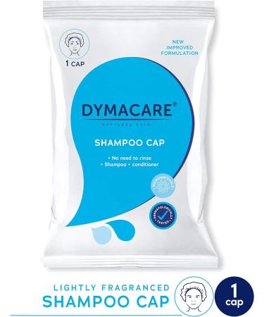 DYMACARE No Rinse Shampoo Cap - pH Balanced & Hypoallergenic Waterless Hair Wash | Rinse-Free Shower Cap for Shampooing & Conditioning (1 Count) - Buy Online on GoSupps.com