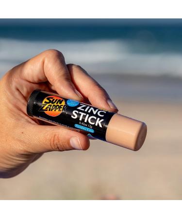 Sun Zapper Zinc Stick SPF 50+ Bronze Tan - Water Resistant Mineral Sunscreen for Face & Body (0.42 Oz) - Made in Australia - Buy Online on GoSupps.com