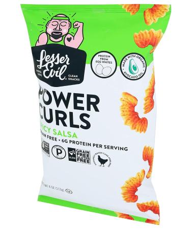 Shop LesserEvil Egg White Curls Spicy Salsa - 4 oz Healthy Snack - Buy Online on GoSupps.com