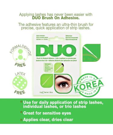 Duo Brush-On Lash Adhesive with Vitamins A, C & E - Clear 0.18 oz | Long-lasting Formula - 1-Pack - Buy Online on GoSupps.com