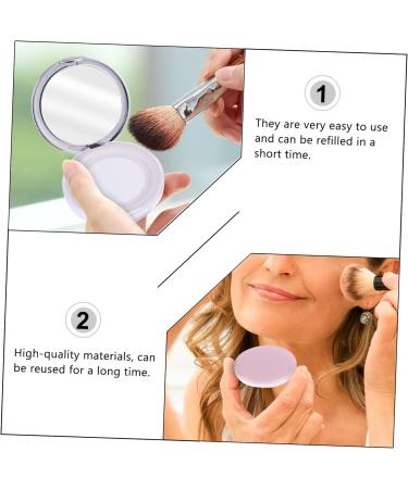 VINTORKY 2pcs Dispensing Empty Toner Mens Protein Powder Cosmetic Powder Case Powder Compact Glass - Buy Online on GoSupps.com